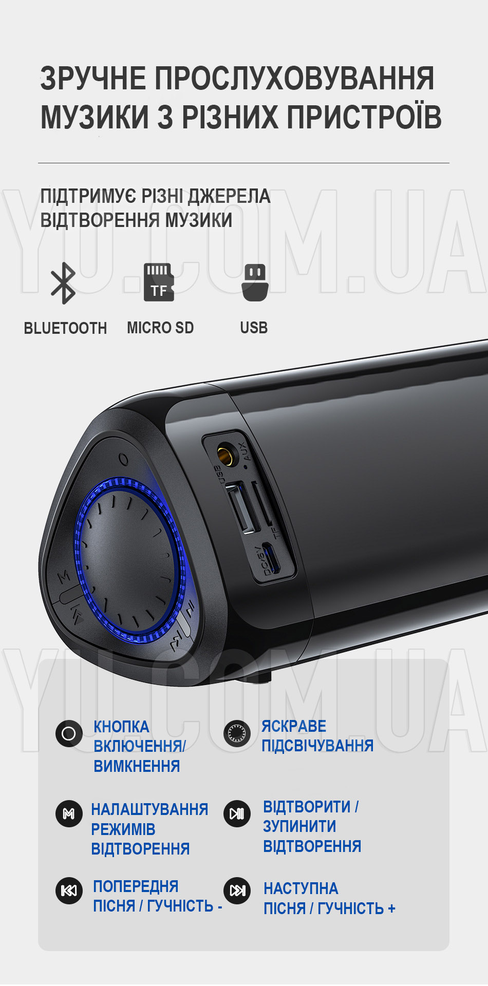 Портативна Bluetooth колонка AWEI Y333 Home Theatre (Bluetooth, MP3, AUX) 10Вт Портативна Bluetooth колонка AWEI Y333 Home Theatre (Bluetooth, MP3, AUX) 10Вт